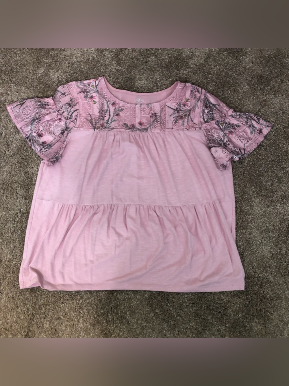 St. John’s Bay Pink Floral Women's Top